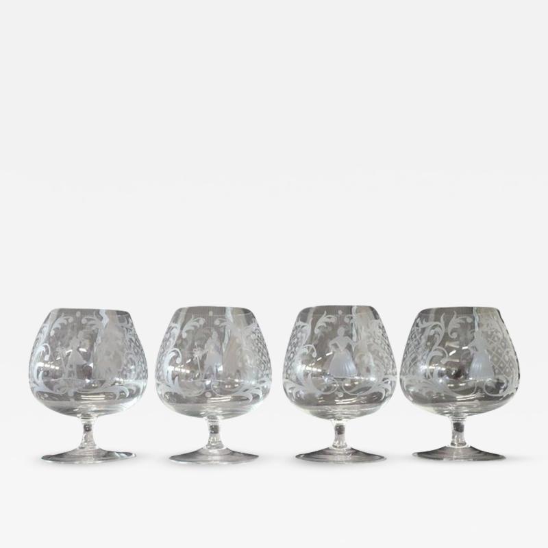 Set of 4 Cognac Glasses