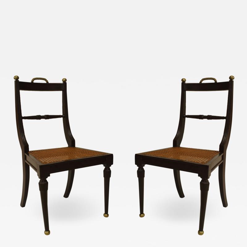 Set of 4 English Regency Rosewood Side Chairs