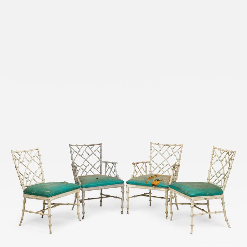 Set of 4 Phyllis Morris for Kessler Industries Mid Century American Faux Bamboo