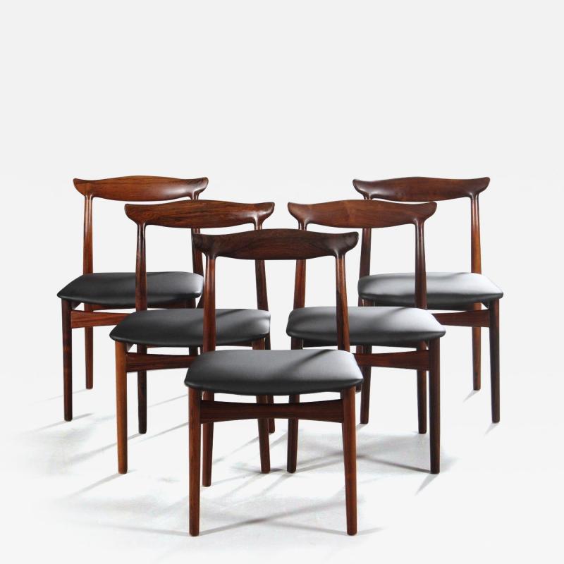Set of 5 Erik Worts Rosewood Dining Chairs