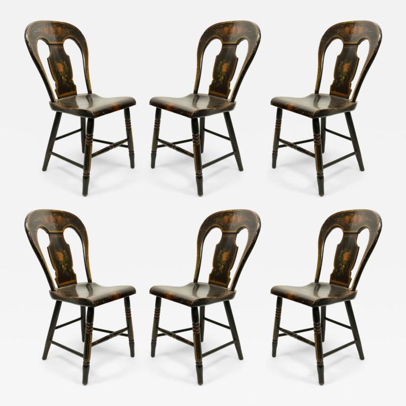 Set of 6 American Federal Hitchcock Side Chairs
