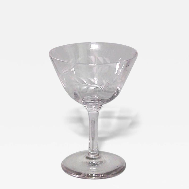Set of 6 American Victorian Crystal Liqueur Glasses