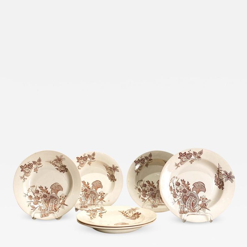 Set of 6 English Soup Bowls