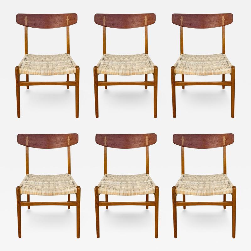 Set of 6 Hans Wegner CH 23 Dining Chairs