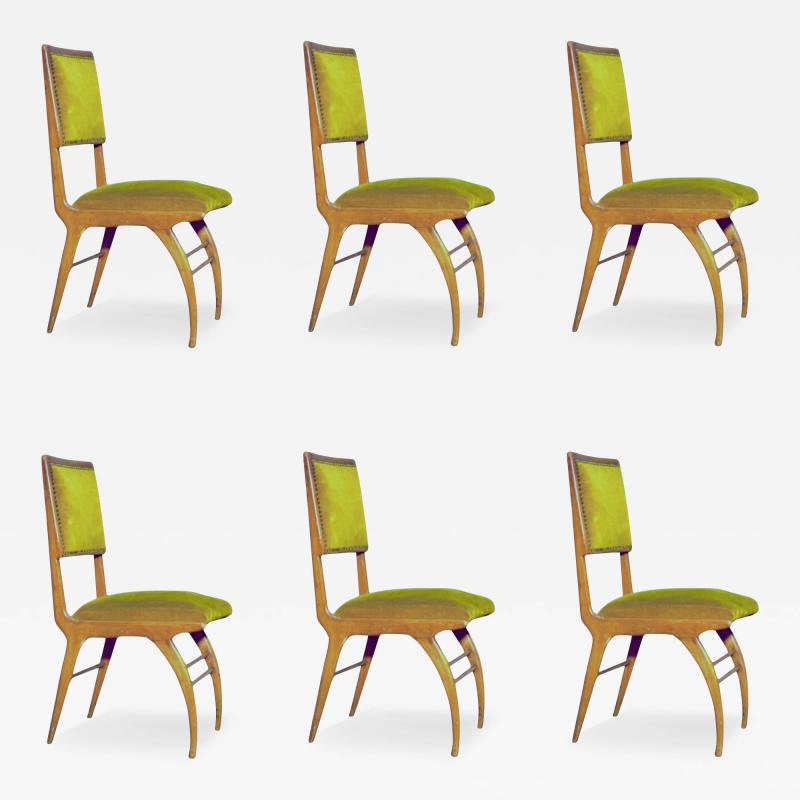 Set of 6 Jacaranda Dining Chairs Moveis Brazil 1960