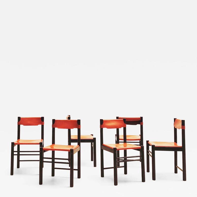 Set of 6 Mid Century Dining Chairs Ipso Facto by Ibisco Sedie