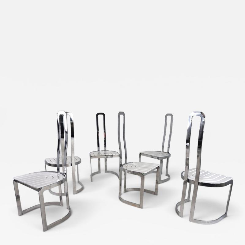 Set of 6 Postmodern Allmilm Dining Chairs 1980