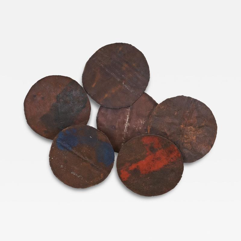 Set of 6 Recycled Oil Drum Metal Wall Art Hangings