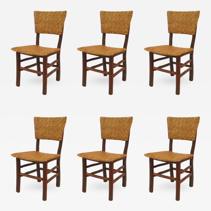 Set of 6 Rustic Old Hickory Side Chairs