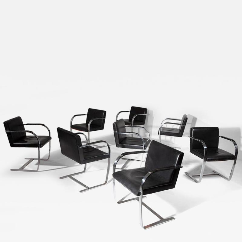 Set of 8 Brno Side Chairs by Ludwig Mies van der Rohe for Knoll