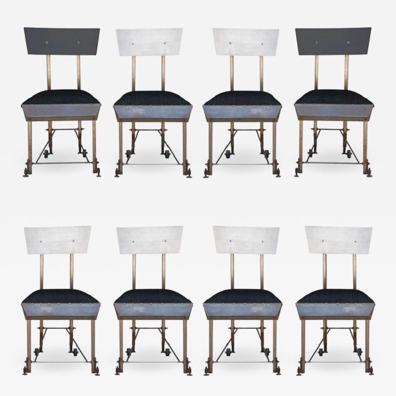 Set of 8 one of a kind modernist dining chairs