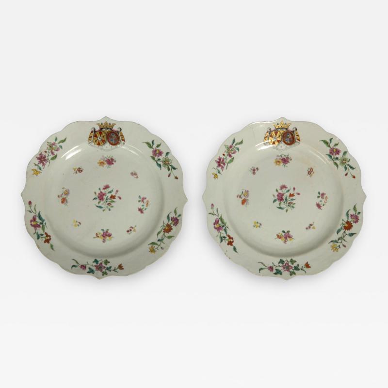 Set of Chinese Export Spanish Armorial Dishes for the Callenberg Pascale Family