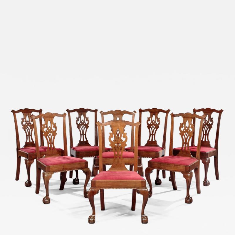 Set of Eight Chippendale Side Chairs