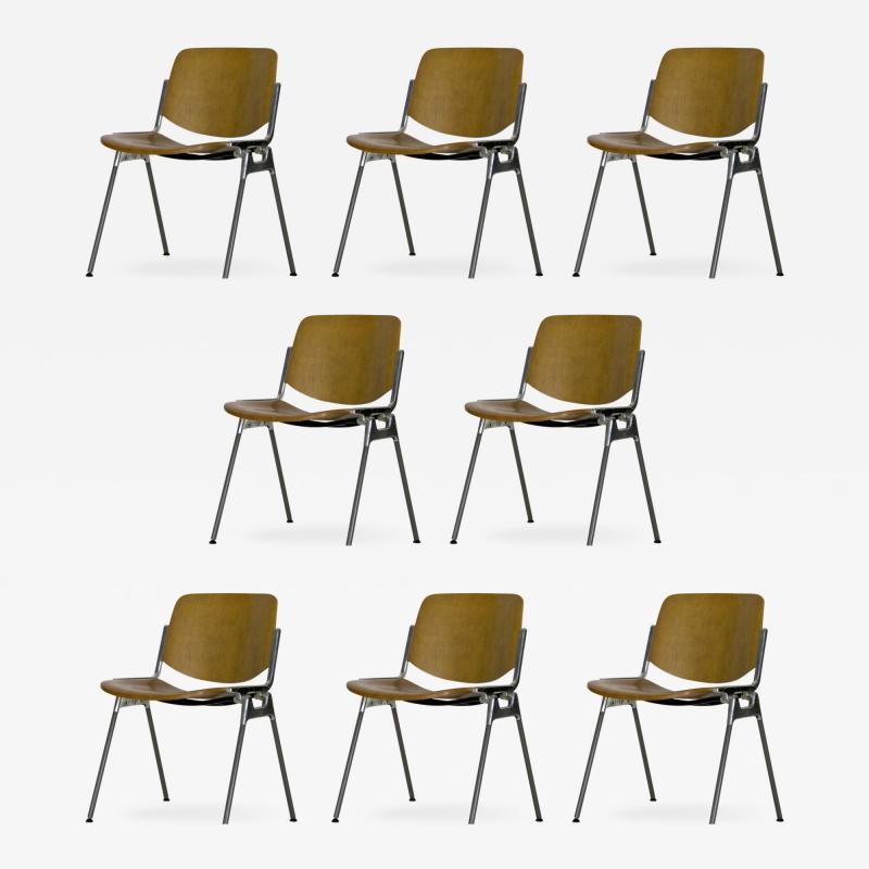 Set of Eight DSC 106 Chairs by Giancarlo Piretti