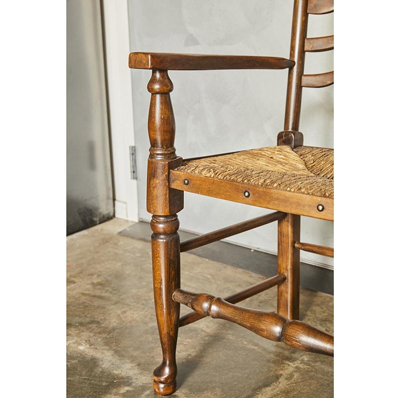 Set of Eight English Ladder Back Chairs