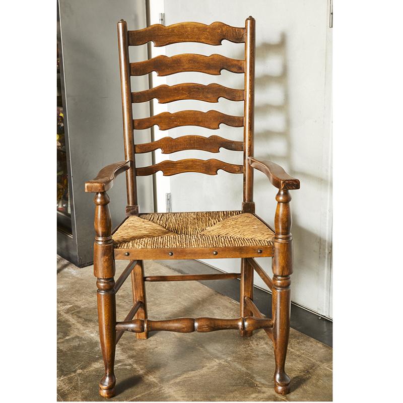 Set of Eight English Ladder Back Chairs
