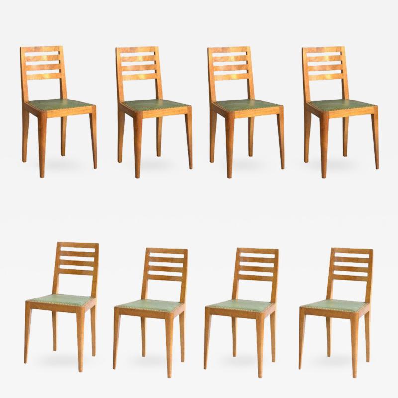 Set of Eight French Art Deco Chairs