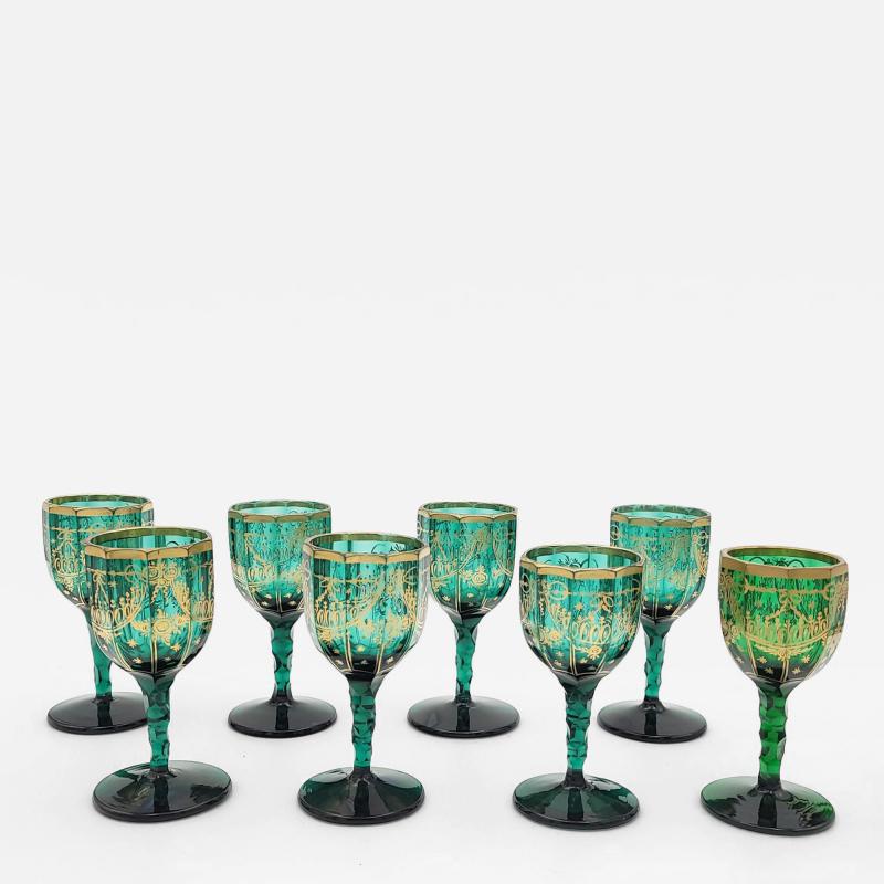 Set of Eight French Wine Glasses Late 18th Century