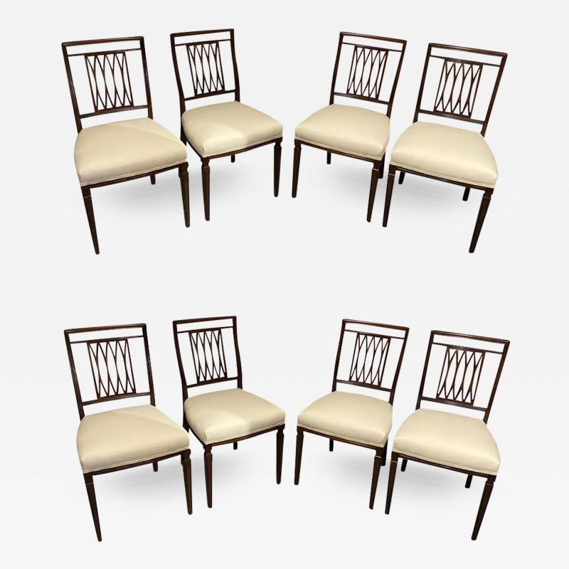 Set of Eight George III Style Mahogany Dining Chairs