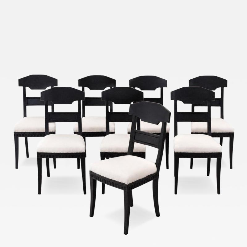Set of Eight Swedish Chairs circa 1840