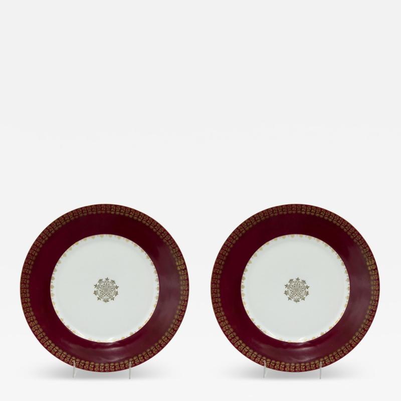 Set of English Victorian Porcelain Dinner Plates