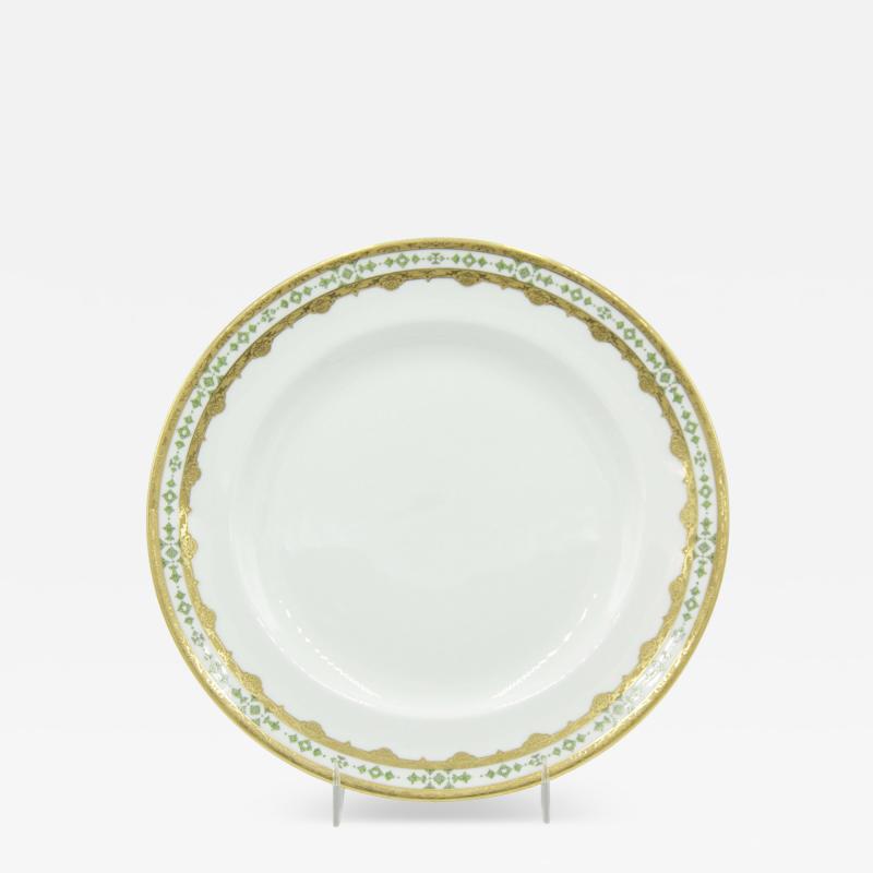 Set of English Victorian Porcelain Tiffany Dinner Plates