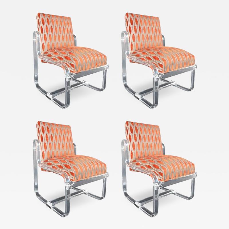 Set of Four Acrylic Chairs