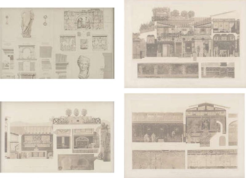 Set of Four Architectural Engravings in the Manner of Piranesi