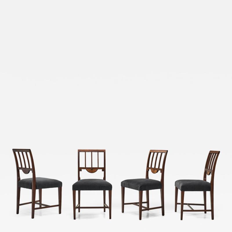 Set of Four Art Deco Dining Chairs Europe First half of the 20th Century