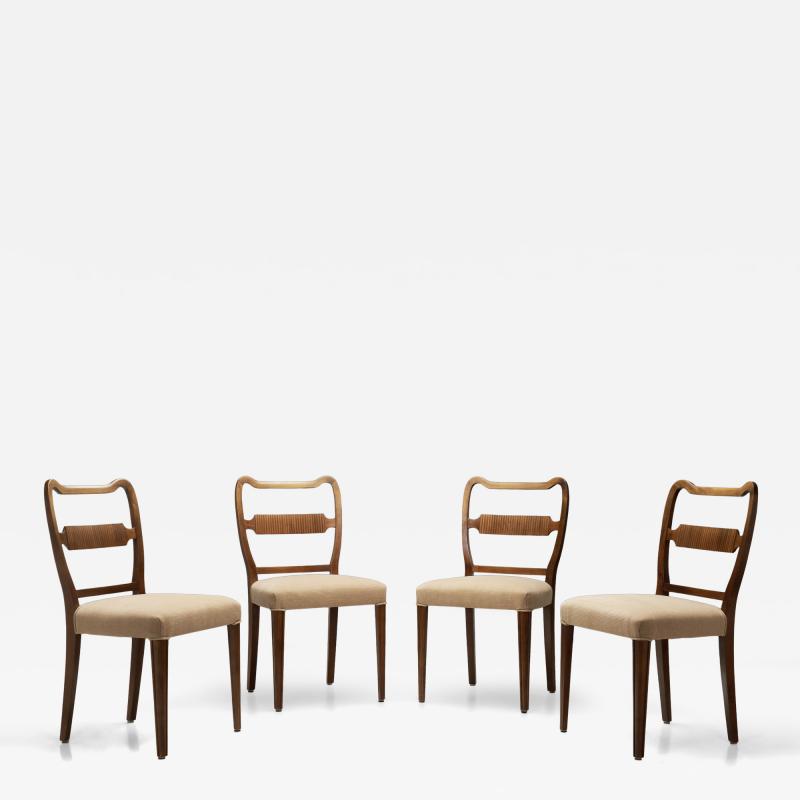 Set of Four Beech Dining Chairs Europe Mid 20th Century