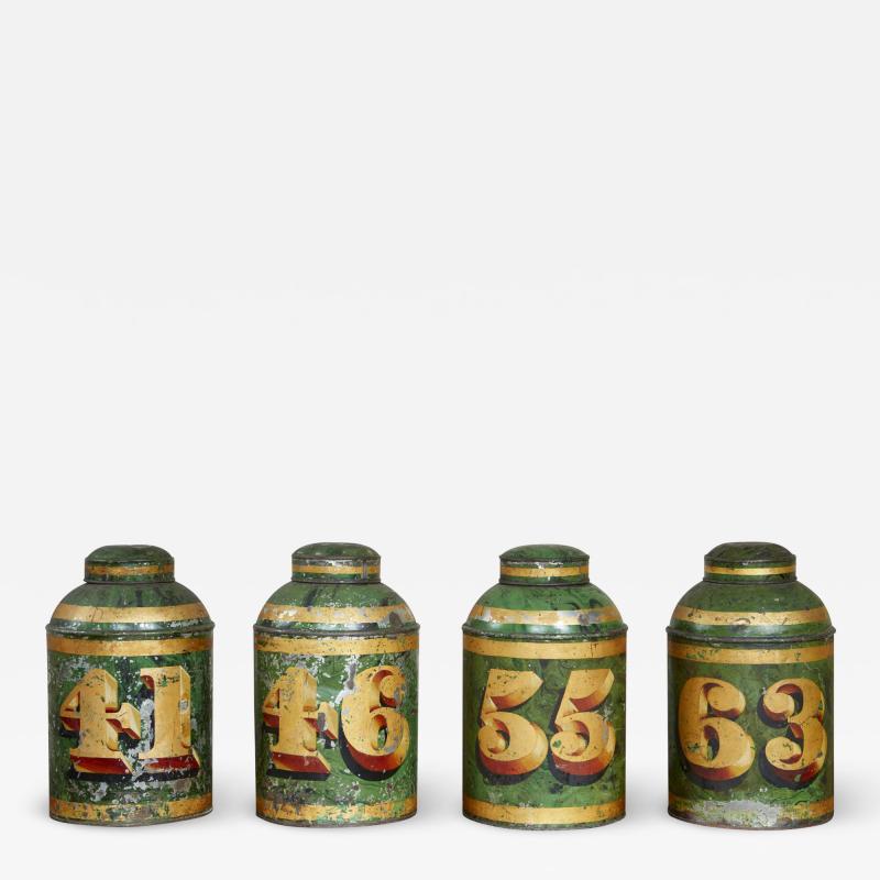 Set of Four English Tea Tins