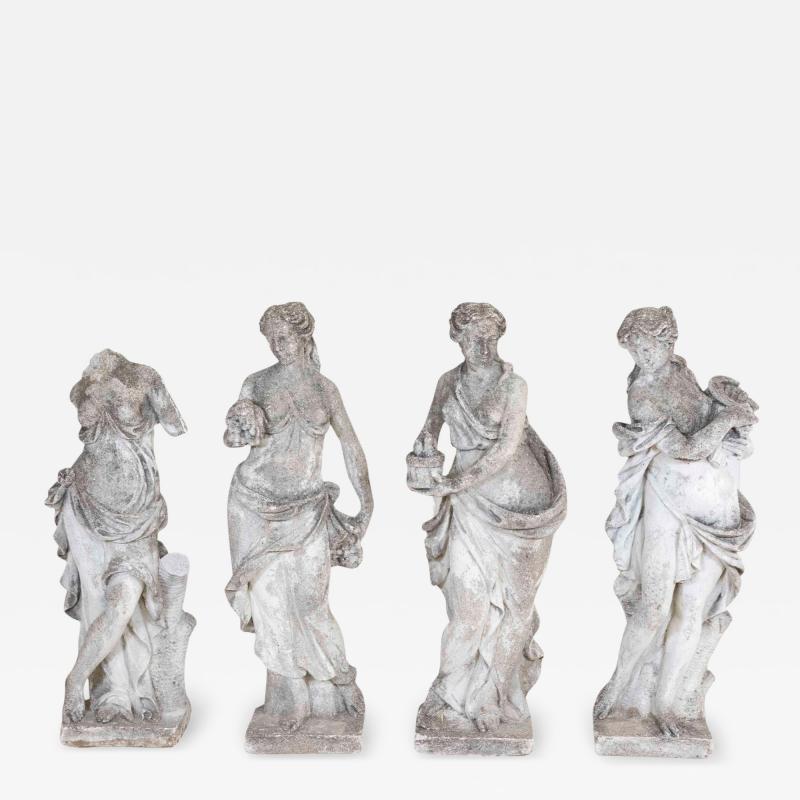 Set of Four Italian 1930s Neoclassical Garden Sculptures The Four Seasons