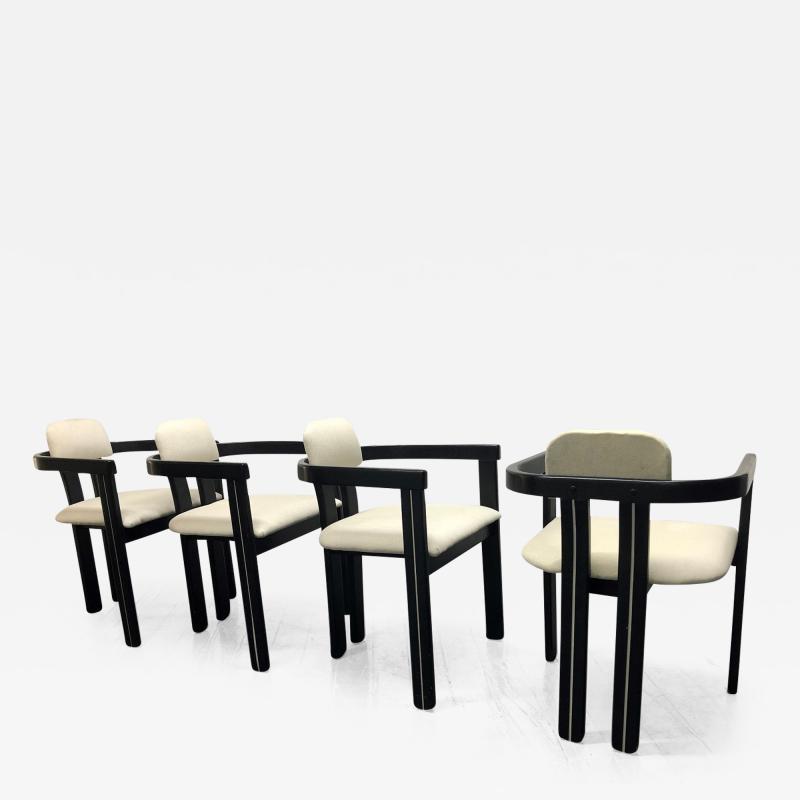 Set of Four Italian Sculptural Dining Chairs