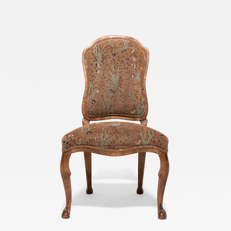 Set of Four Louis XV Style Upholstered Dining Chairs