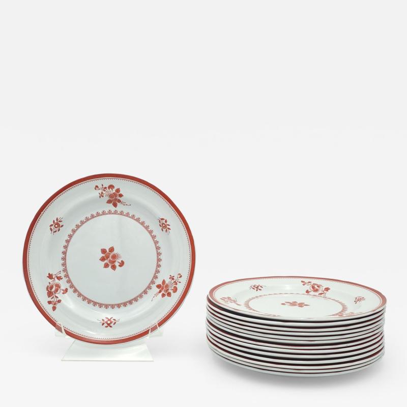 Set of Fourteen Spode Gloucester Dessert Plates England circa 1920