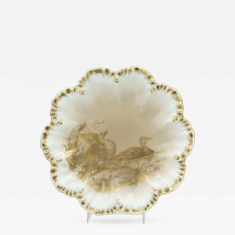 Set of French Victorian Limoges Porcelain Plates