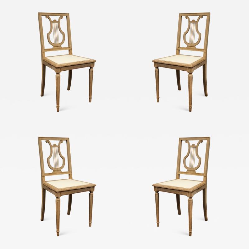 Set of Lyre Back Dining Chairs