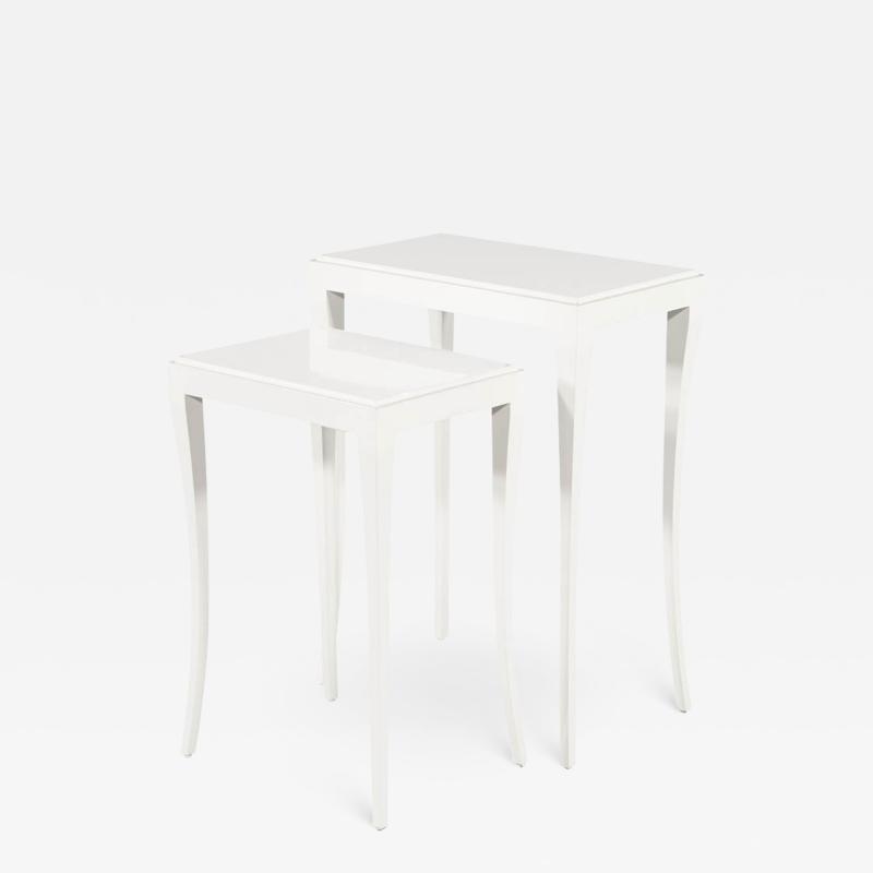 Set of Modern White Nesting Tables