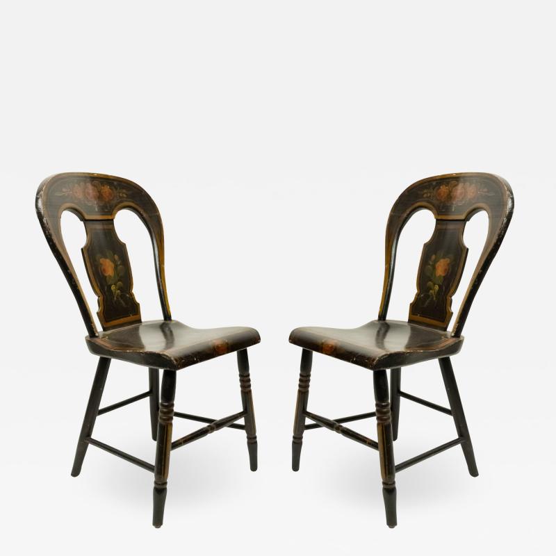 Set of Six American Federal Hitchcock Side Chairs