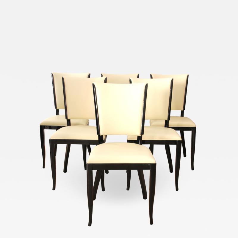 Set of Six Art Deco Dining Chairs France circa 1930