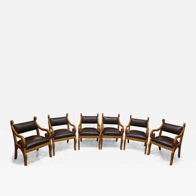 Set of Six Biedermeier Style Dinning Chairs