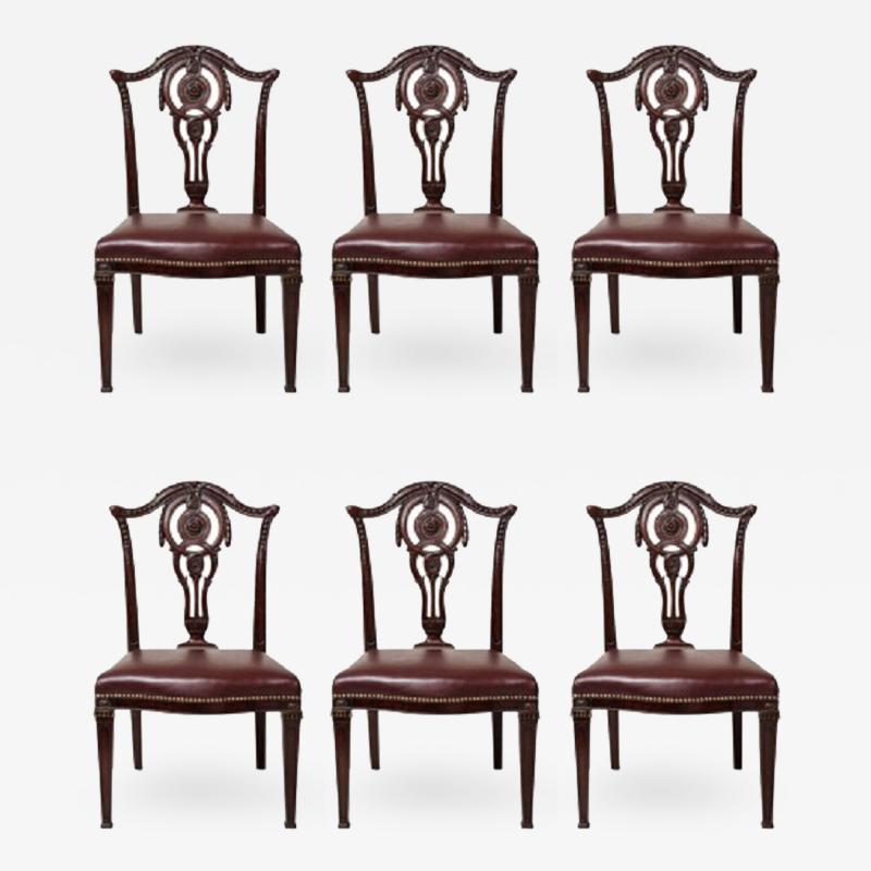 Set of Six English Neoclassical Dining Chairs