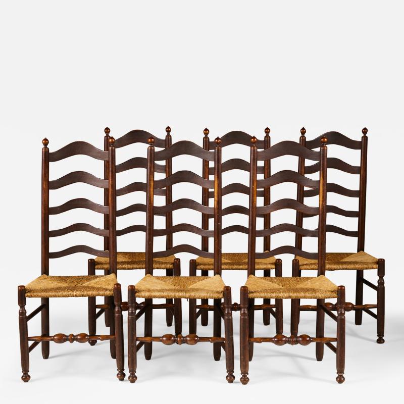 Set of Six Ladderback Chairs