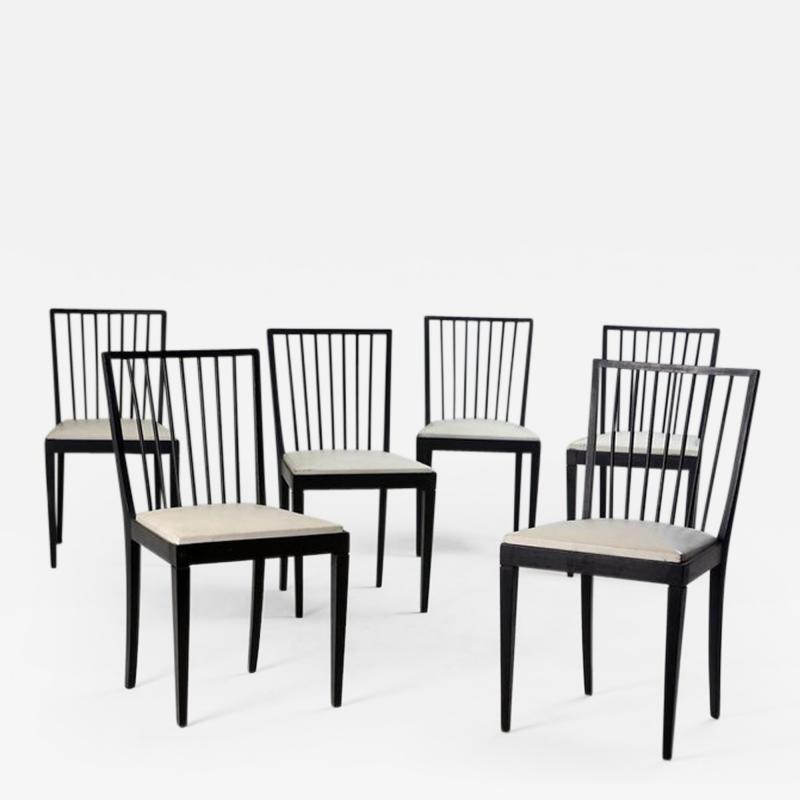 Set of Six Mid Century Modern Chairs by Flama M veis Manufacture Brazil 1950s