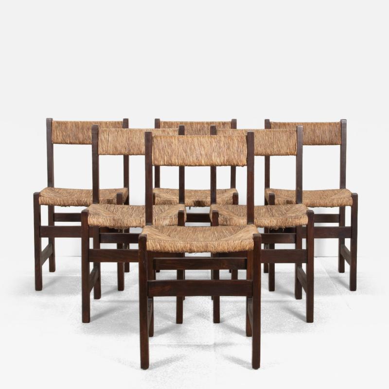 Set of Six Mid Century Spanish Dining Chairs