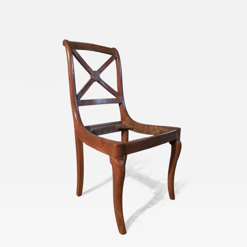 Set of Six Small 19th century Charles X Side Chairs