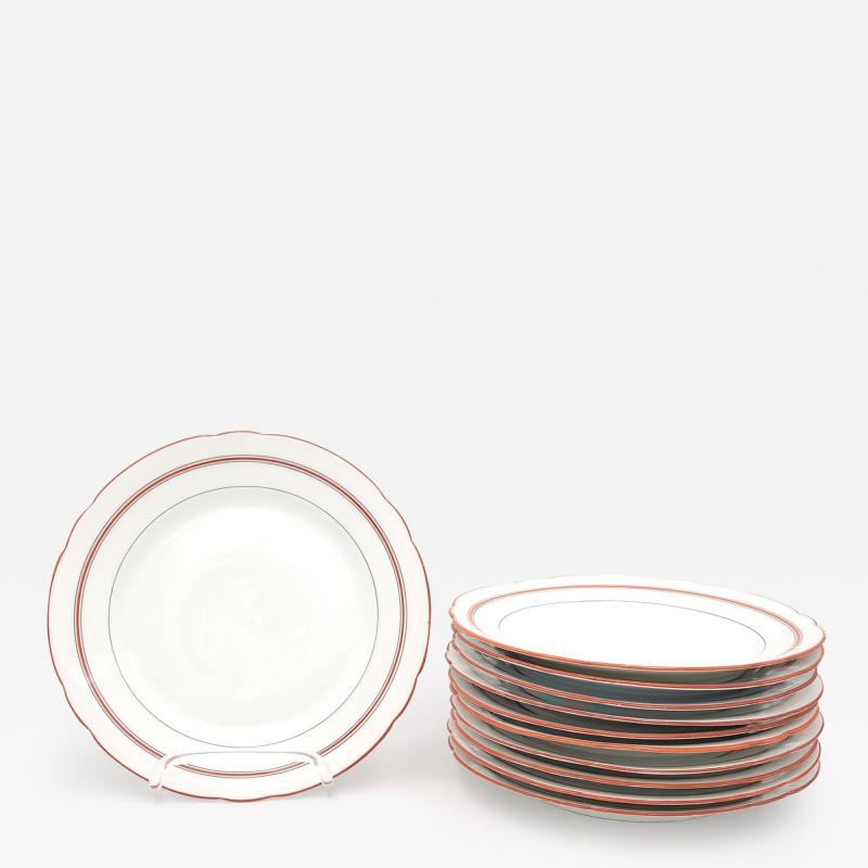 Set of Ten 19th Century German Dinner Plates