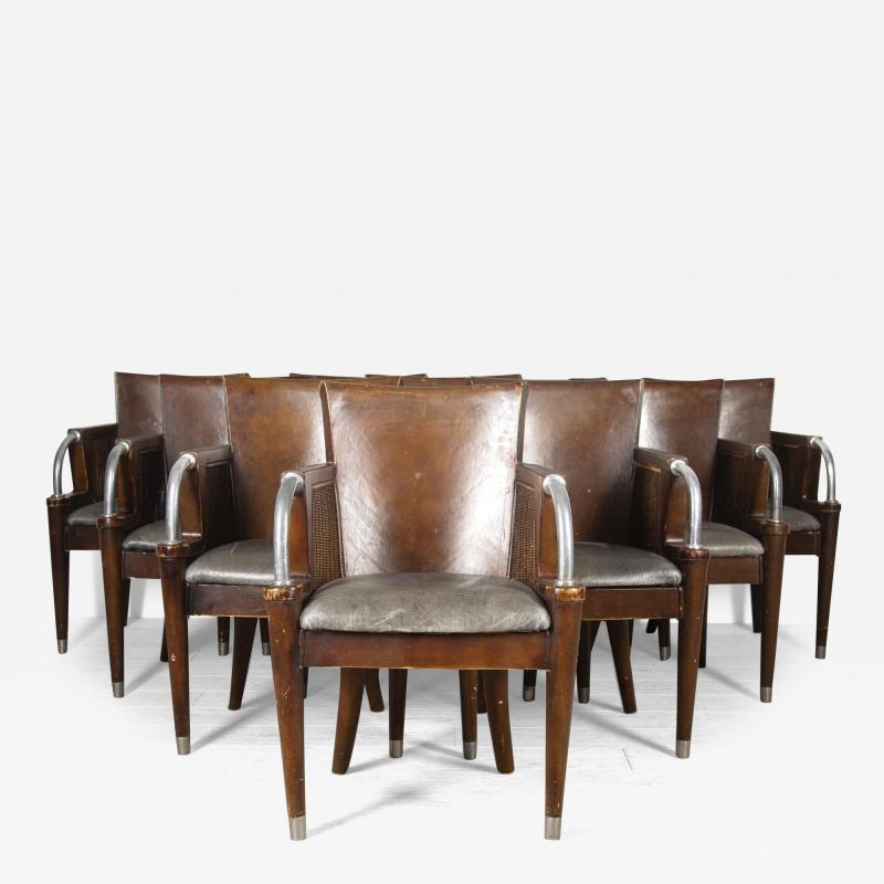 Set of Ten Art Deco Style Armchairs