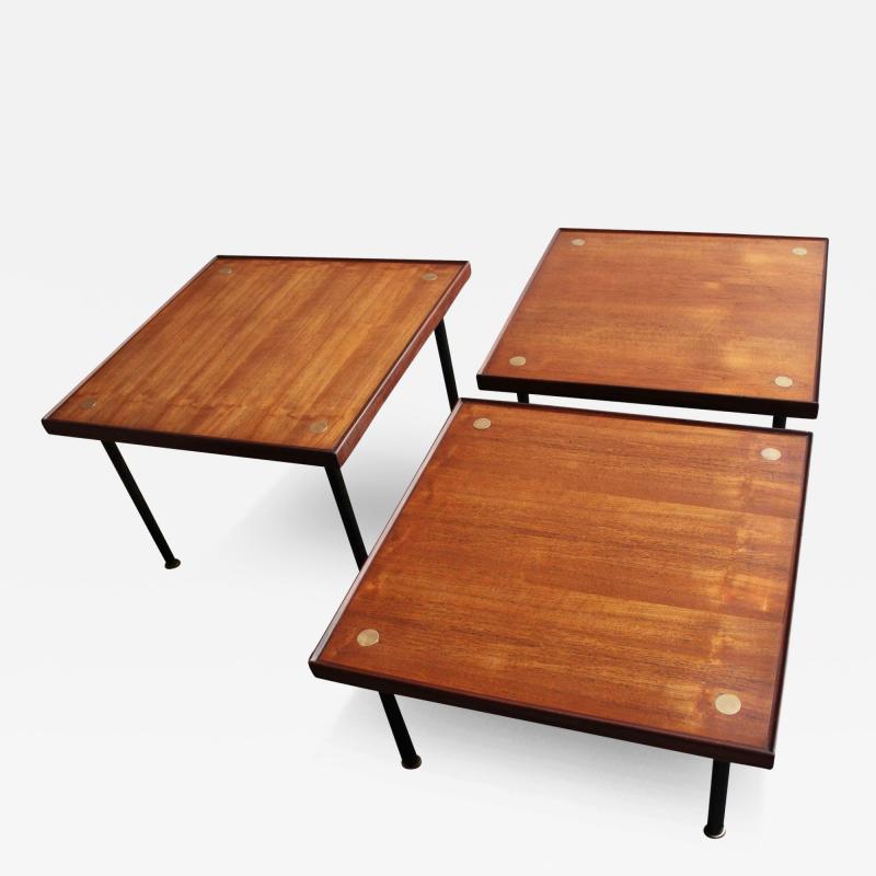 Set of Three Rosewood Konvival Tables Settee by Fabrizio Bruno for Klan Italy