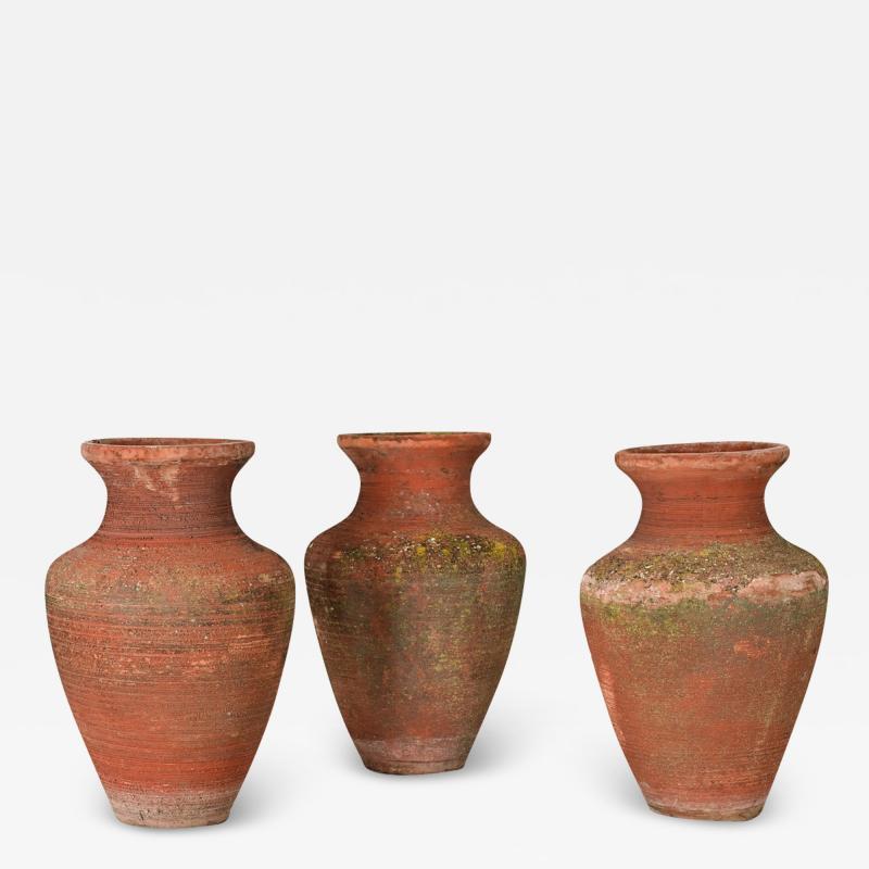 Set of Three Terracotta Pots